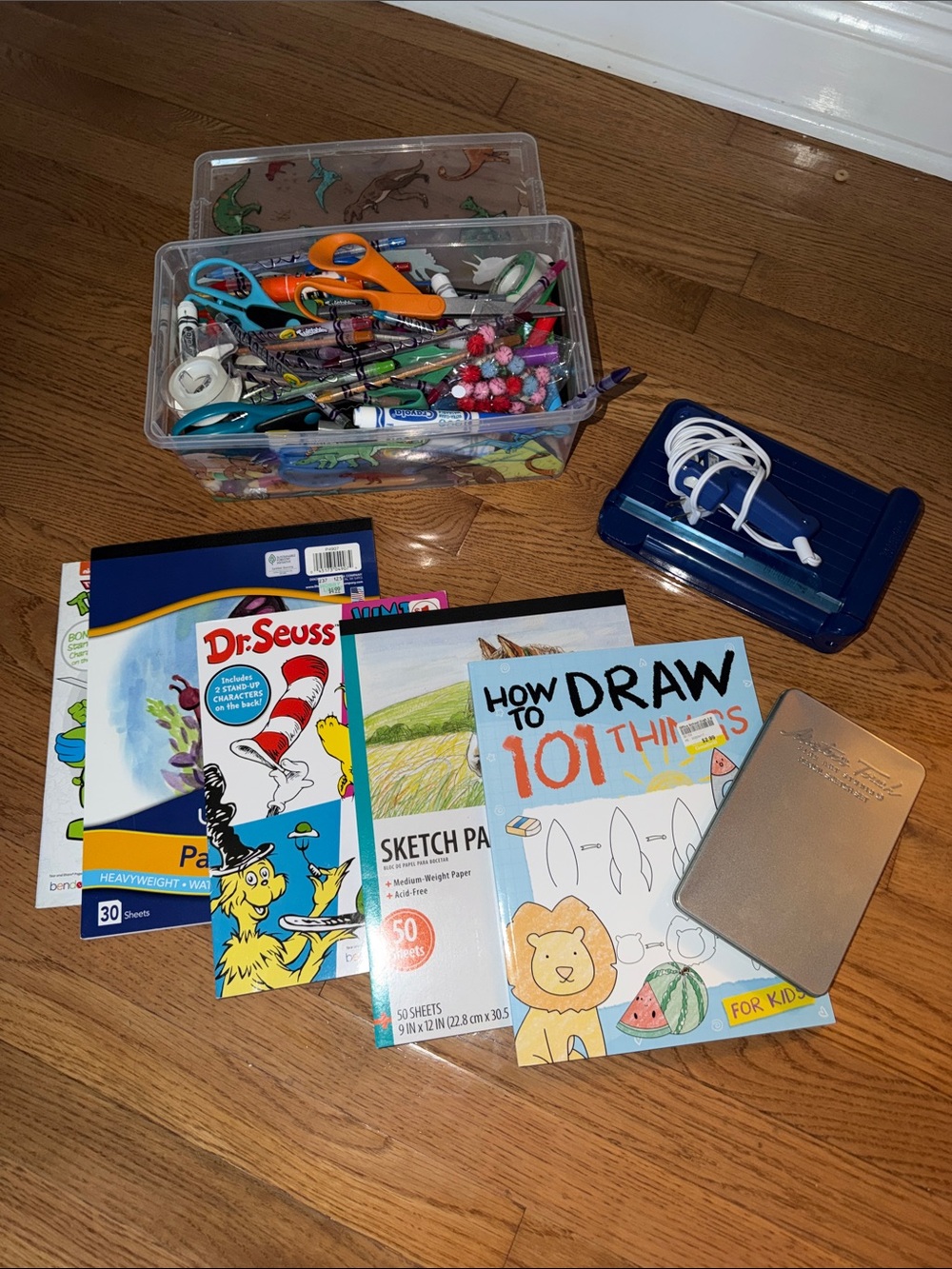 Crayola Kids Drawing & Craft Kit with Blue Storage Box and Assorted Colors